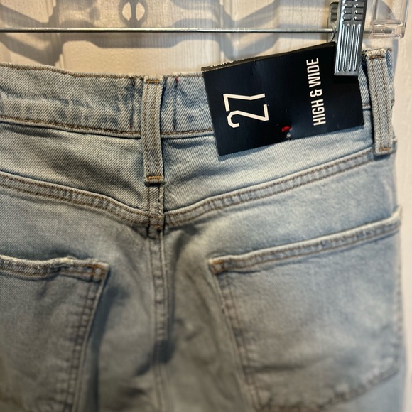 BDG Urban Outfitters Jeans Women Size 27 Blue Puddle Super High Waist Wide Leg - Picture 7 of 7